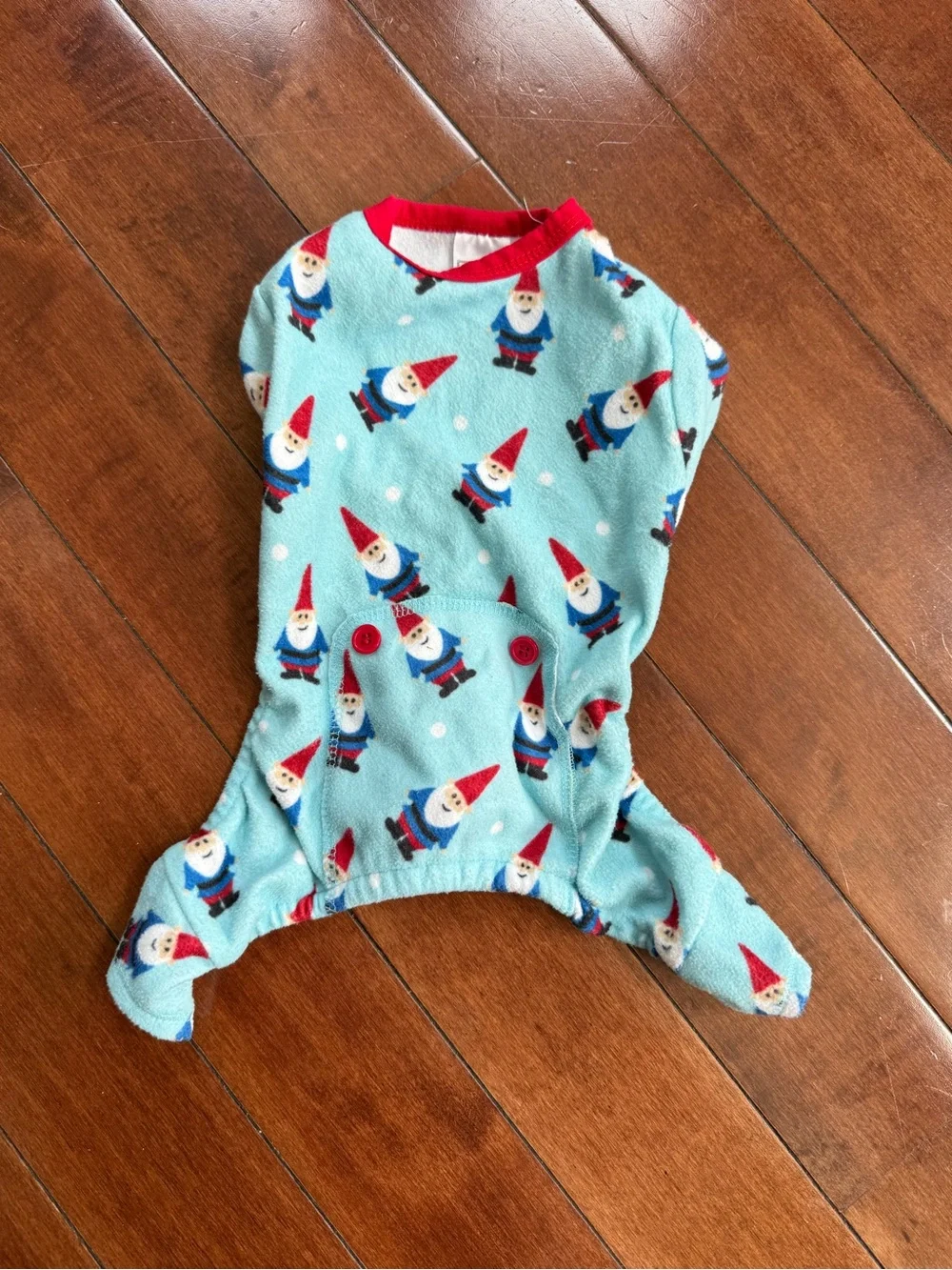 Pup Crew Dog Gnome Fleece Pajamas, size Small